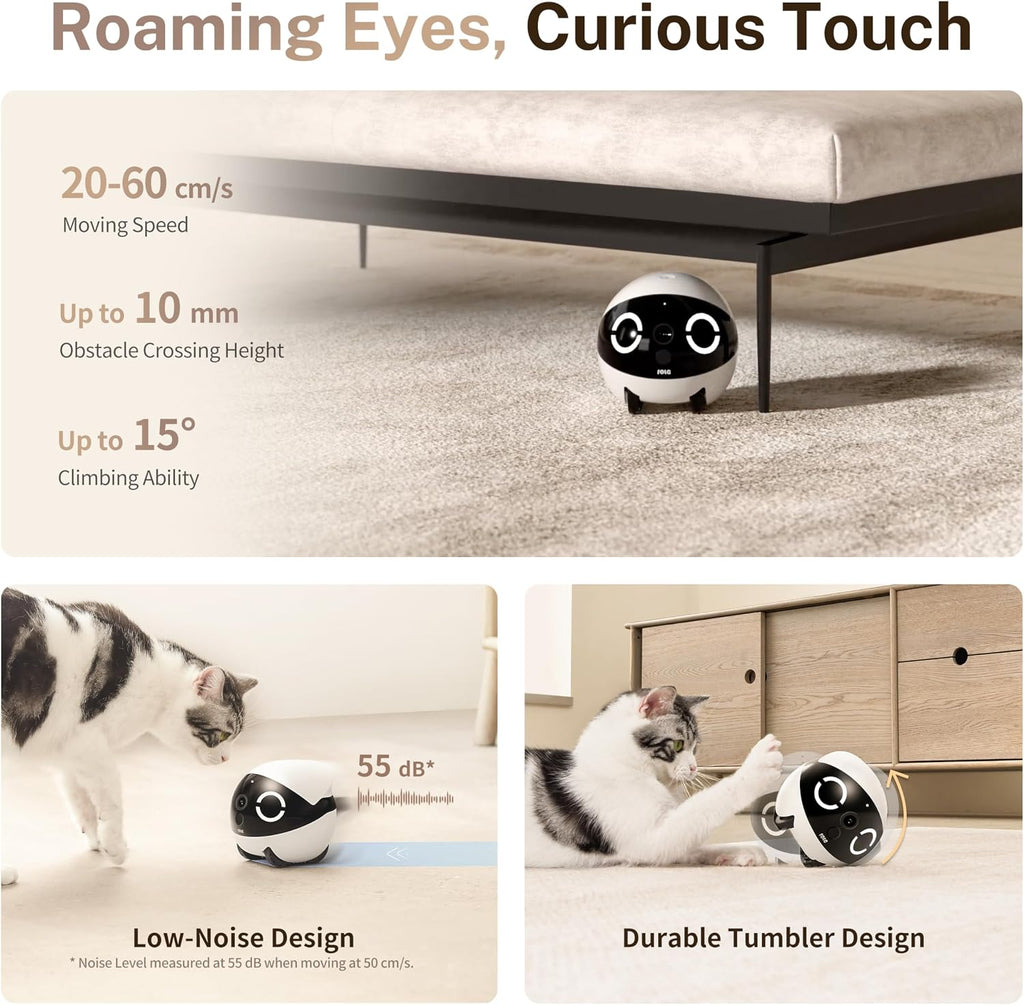 Enabot EBO ROLA Mini Pet Camera Robot: Mobile Pet Companion with 2K Camera