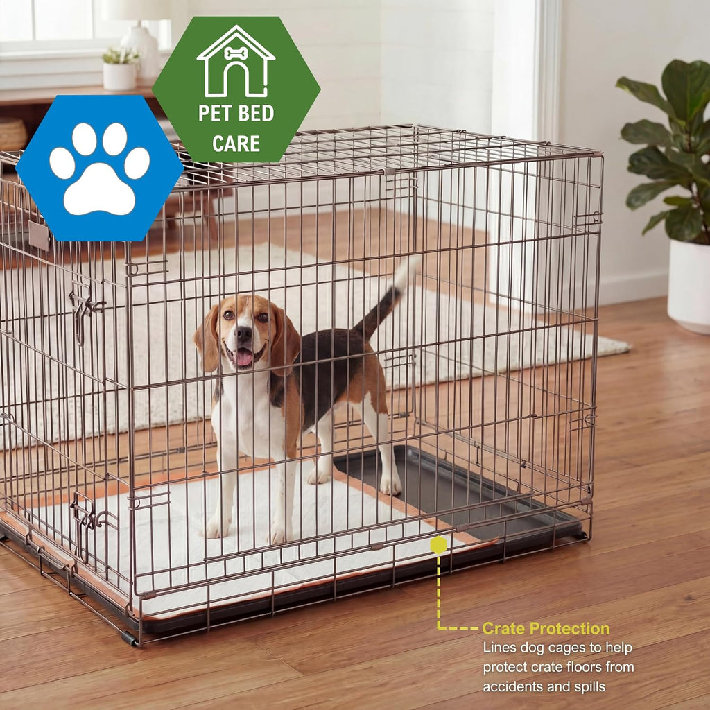 MED PRIDE Dog Training Pads 22x24 in with Attractant,6-Layer,Leakproof,100