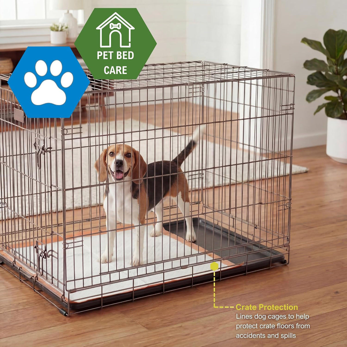 MED PRIDE Dog Training Pads 22x24 in with Attractant,6-Layer,Leakproof,100