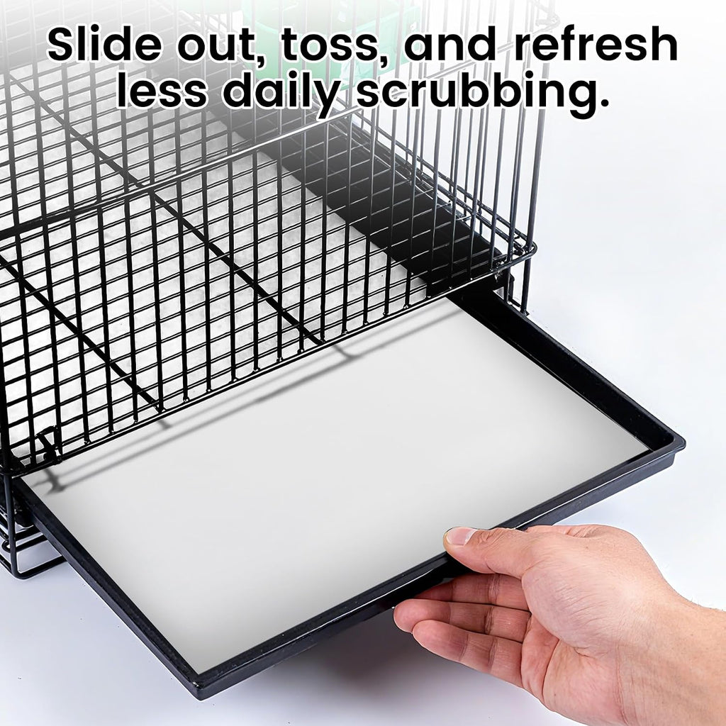 17.7x13.8in Bird Cage Liners,100 Sheets Pre-Cut Cage Tray Pads
