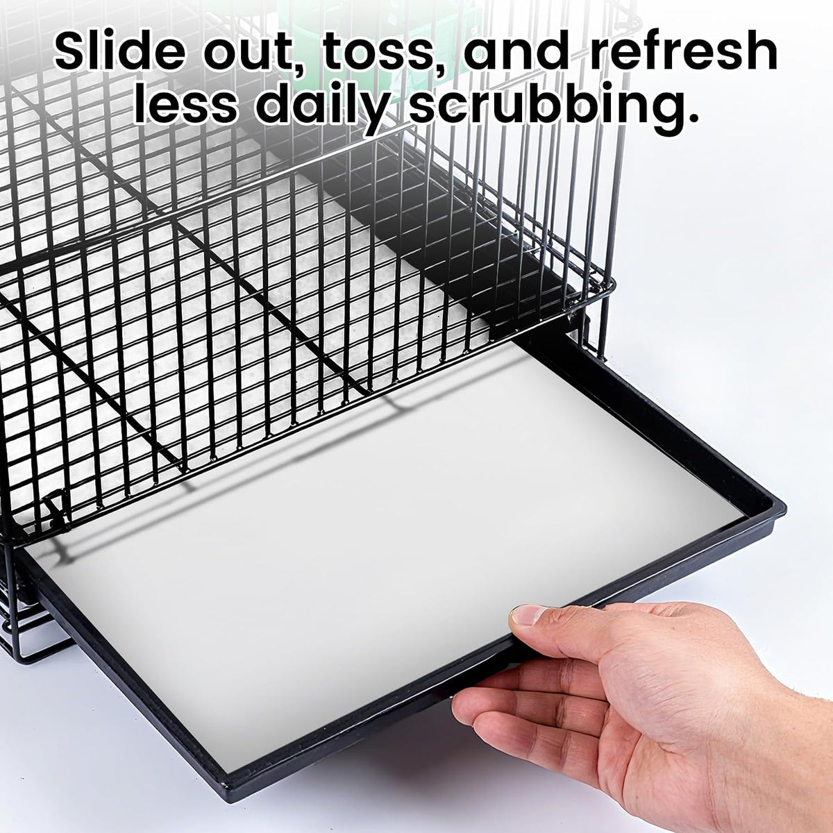 17.7x13.8in Bird Cage Liners,100 Sheets Pre-Cut Cage Tray Pads