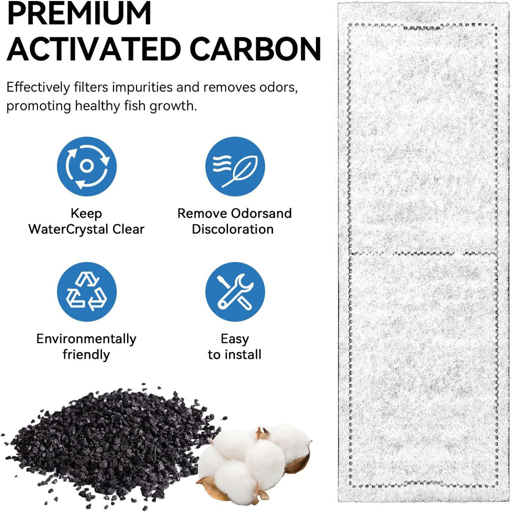 Replacement Carbon D Filter Cartridges for Imagitarium Aquariums Fish Tank Filter, Coconut Carbon Cartridge Filter Compatible with Imagitarium Aquariums and Filters, Simple to Install, 4 Pack