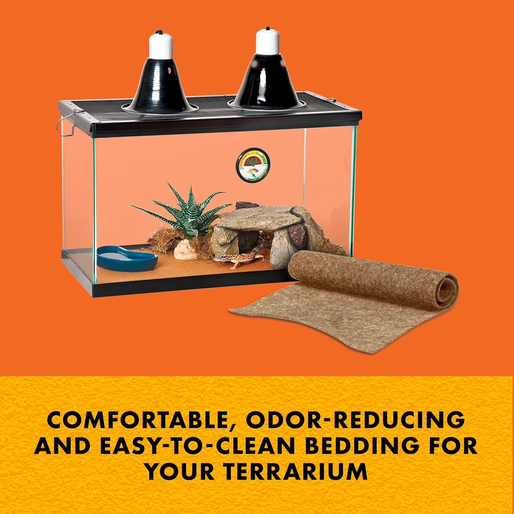 Zilla Reptile Terrarium Bedding Substrate Floor Liner, Brown, 30BR/40BR/50/65G