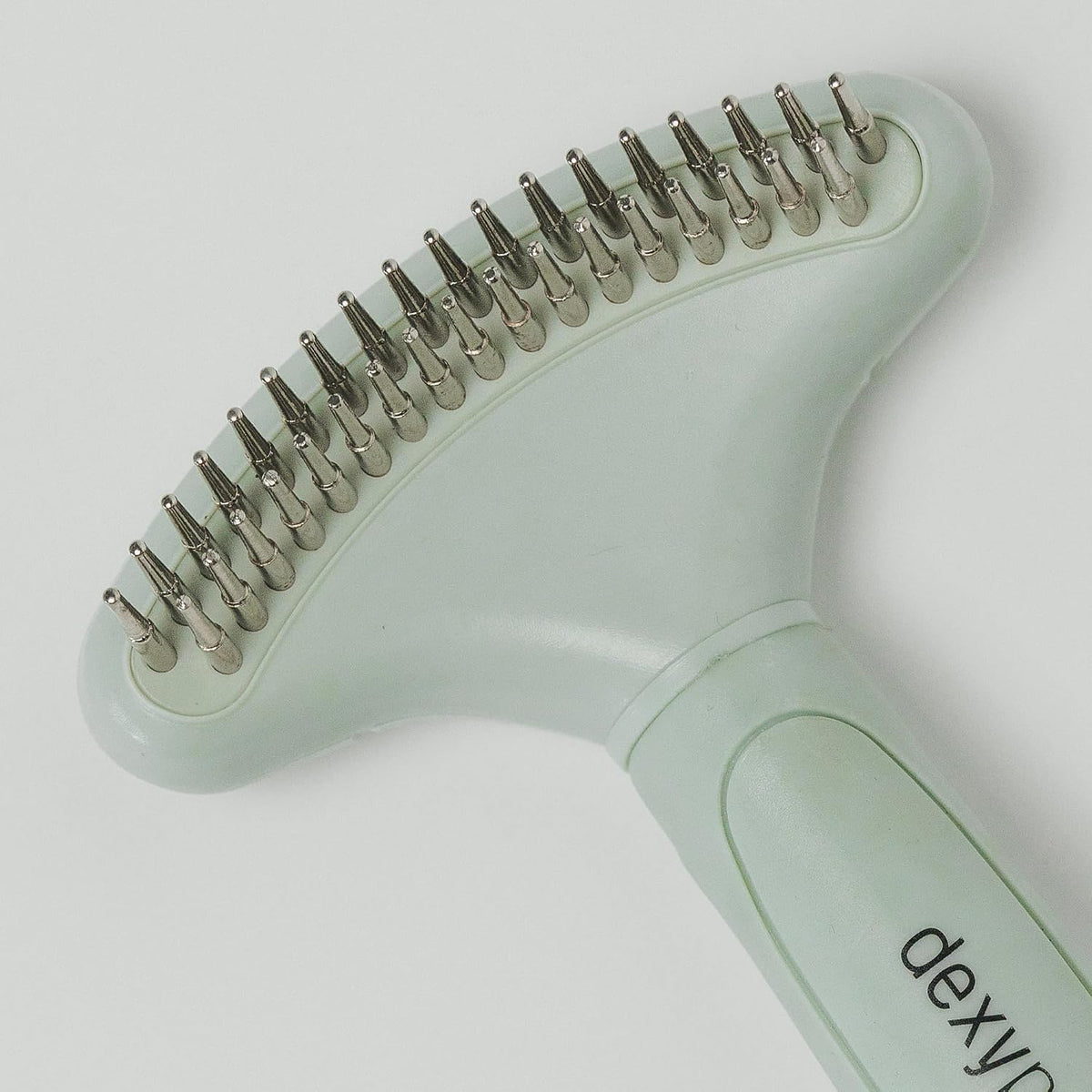 Pet Double Deshedding Undercoat Rake for Dogs & Cats - Sage Green