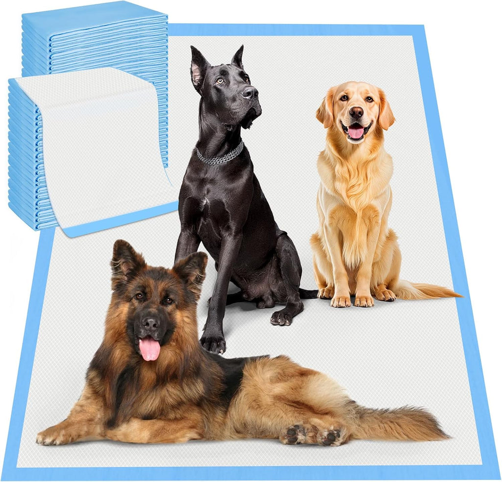 Boscute 4XL Thicken 6 Layers Ultra Absorbent Dog Pee Pads, 31”X47”Leak-Proof Odor-Control Quick Dry Puppy Training Pads Quick Dry Pee Pads for Dogs Cats Pets 150Counts