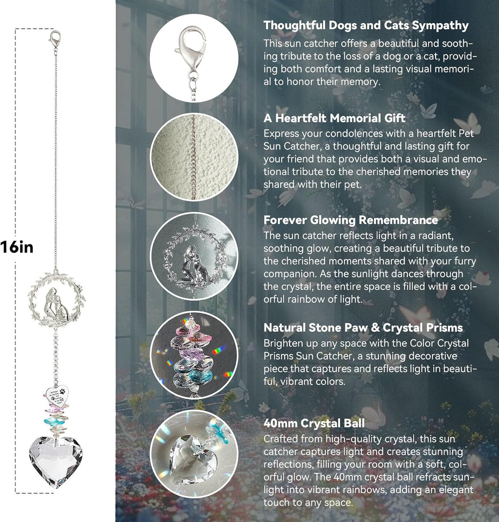Dog Memorial Suncatcher, Loss of Dog Sympathy Gifts, Dog Remembrance Gift