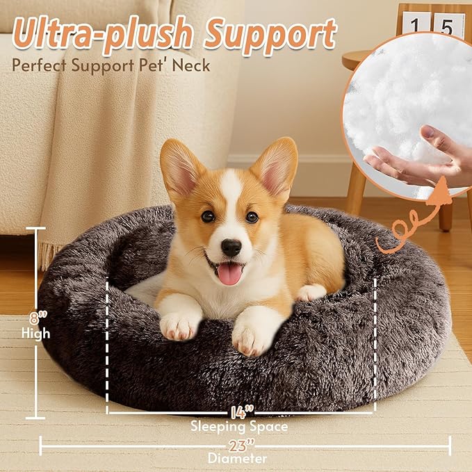 JOLLYVOGUE Calming Dog Bed for Small Dogs - Image 4