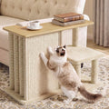 Large Cat Scratcher Side Table for Couch, Couch Protector End Table