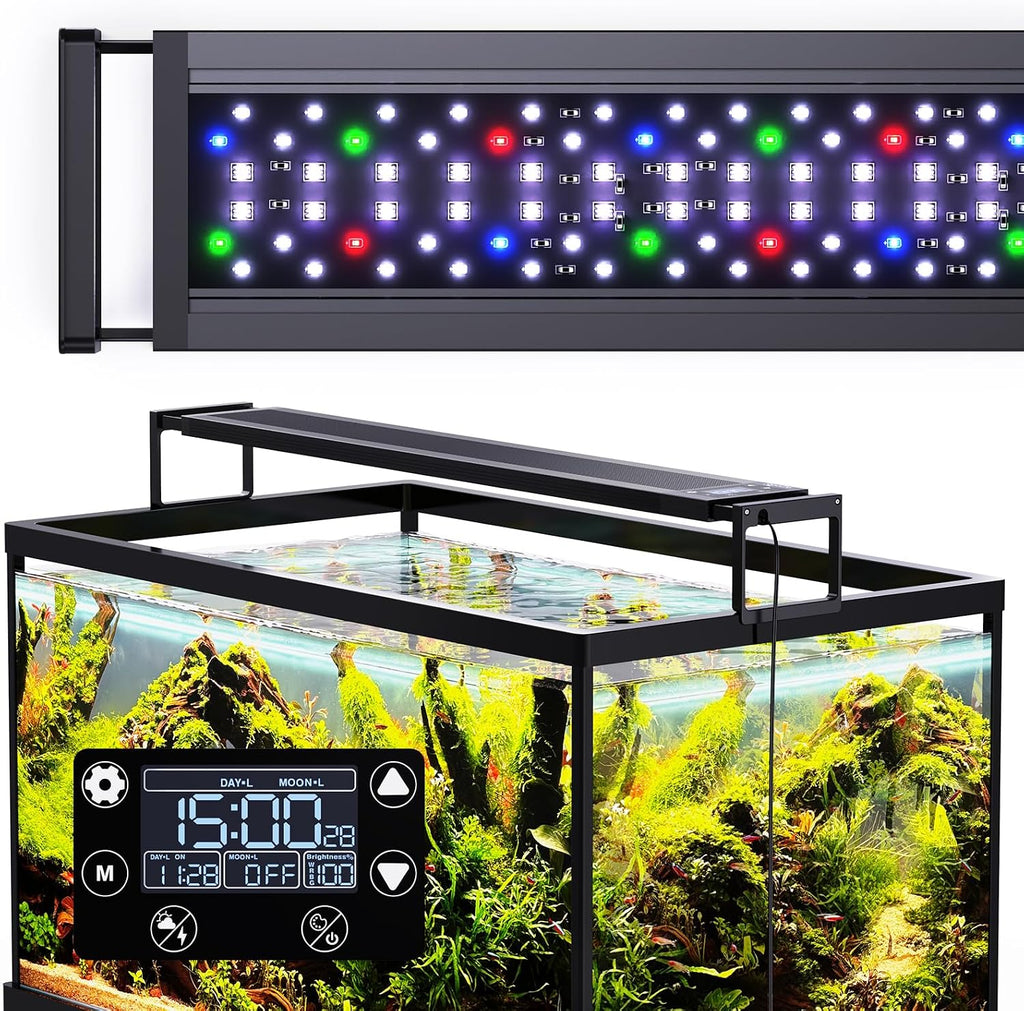 SEAOURA 24/7 LED Aquarium Light for Fish Tank Plant with Timer 24-30 Inch
