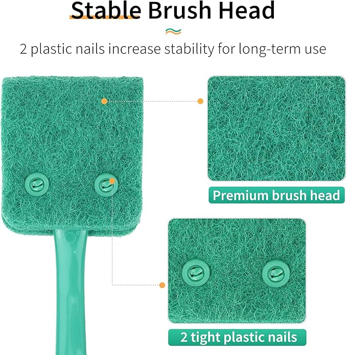 Pawfly Fish Tank Cleaning Tools Aquarium Algae Scraper Sponge Brush Cleaning - Image 4