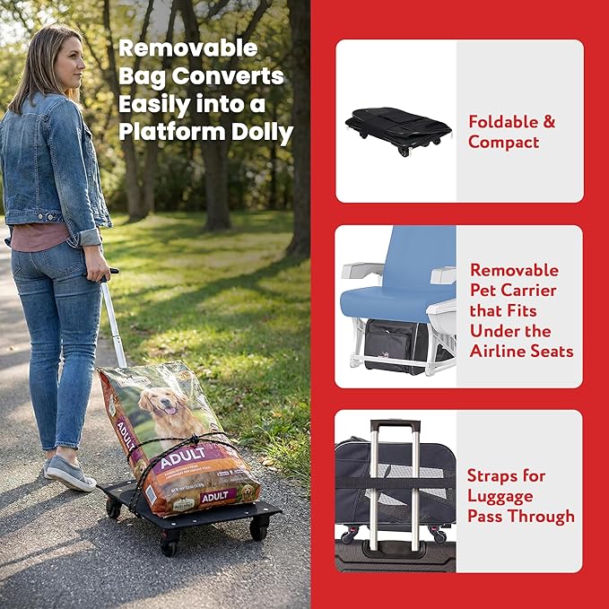 dbest products Rolling Pet Carrier - Image 3