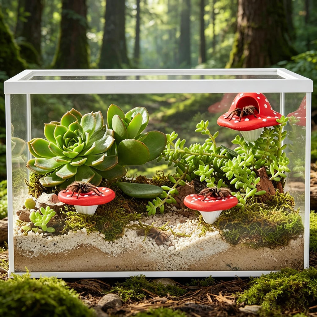 6Pcs Magnetic Mushroom Hideout for Terrarium