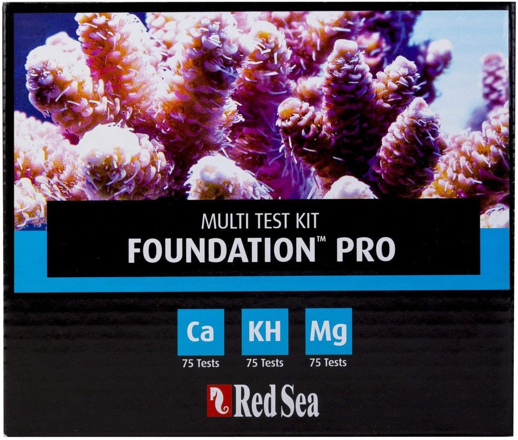 Red Sea Reef Foundation Pro Test Kit - Accurate Calcium, Alkalinity & Magnesium Testing for Saltwater Aquariums - 75 Tests, Easy-to-Use