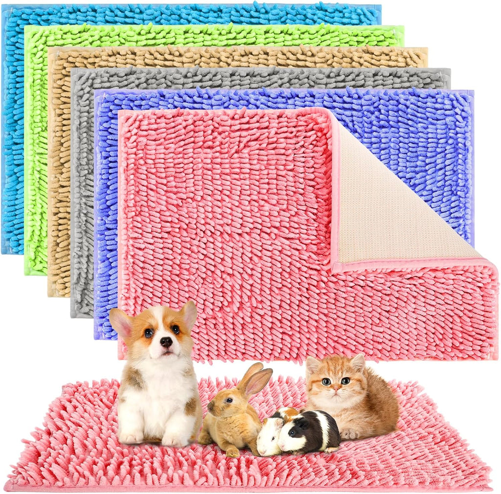 WRINGKIT 6 Pack Guinea Pig Mats, 16x24 Inch Guinea Pig Cage Liner, Reusable