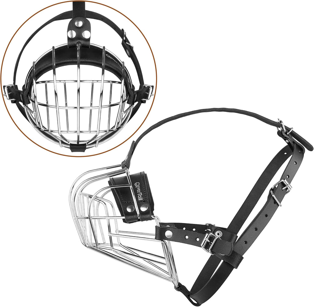 Metal Muzzle for Boxer Dog Breed – Bite Proof Boxer Muzzle for Medium and Large Sized Dogs – Steel Wire Basket Muzzles for Dogs English Bulldog, American Bulldog etc.