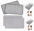 4Pack Guinea Pig Cage Liners, 24''X48'' Washable Guinea Pig Pee Pads, Non Slip Reusable Super Absorbent Guinea Pig Training Mat Bedding Fleece for Small Animals Hamster Rabbit Chinchilla Rat