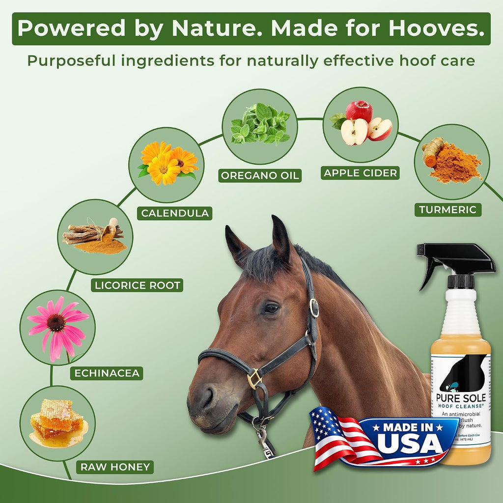 Hoof Cleanse Thrush Treatment Spray for Horses, 16 oz