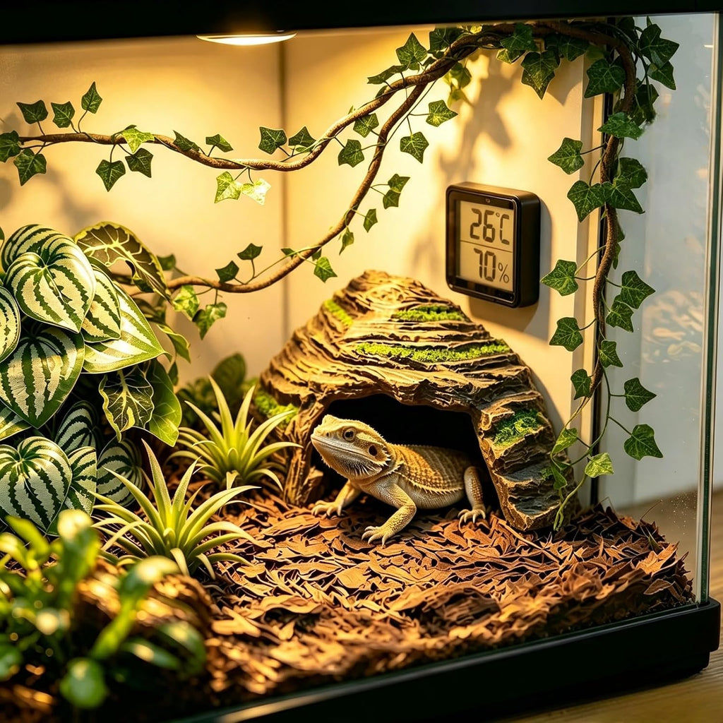 Bearded Dragon Tank Decor, Leopard Gecko & Snake Enclosure Accessories Set