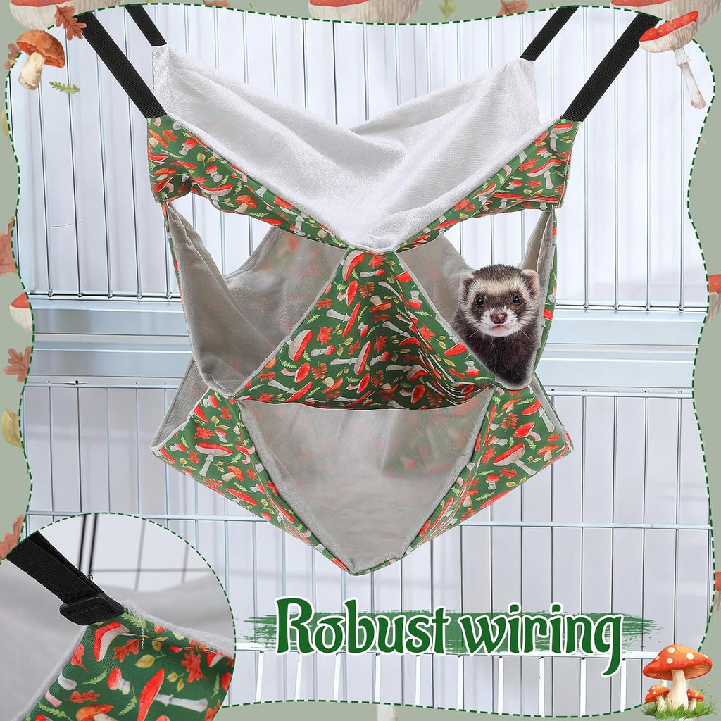 Hamster Hammock, 4 Pack Ferret Guinea Cage Accessories, Camouflage