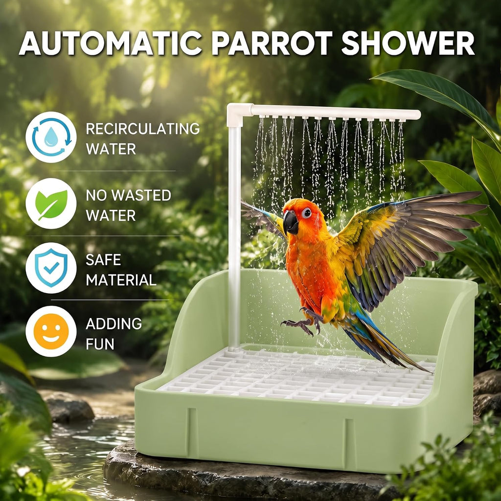 Pacify Automatic Bird Bath Large Bird Shower (Green)