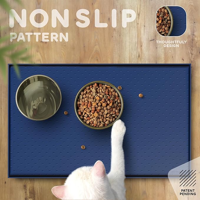 Dog Food Mat - 24x15 Raised Edges Dogs Mat - Image 4
