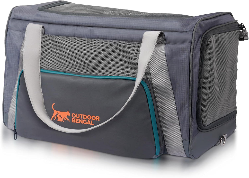 OutdoorBengal Zeppelin™ Airline Approved Cat Carrier Large Soft (Black)