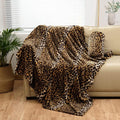 Bnuitland Leopard Print Flannel Twin Size Blanket by BNUITLAND