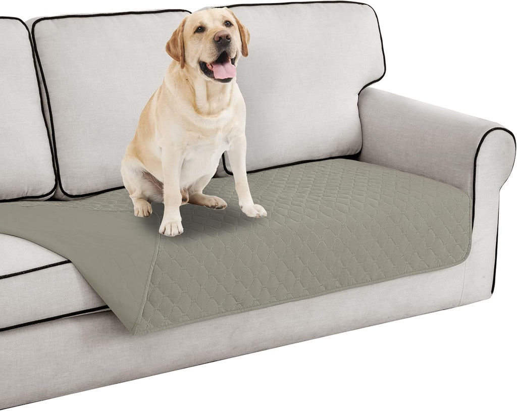 Easy-Going 100% Waterproof Dog Bed Cover Reversible Leak Proof Couch Cover Washable Sofa Cover Furniture Protector Blanket for Pets Kids Children Dog Cat (68x86 Inch, Gray/Light Gray)