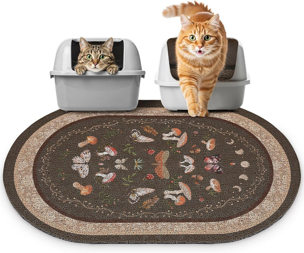 Bienbee Cat Litter Mat, 24" x 15" Dense Trapping Mesh for Litter Boxes