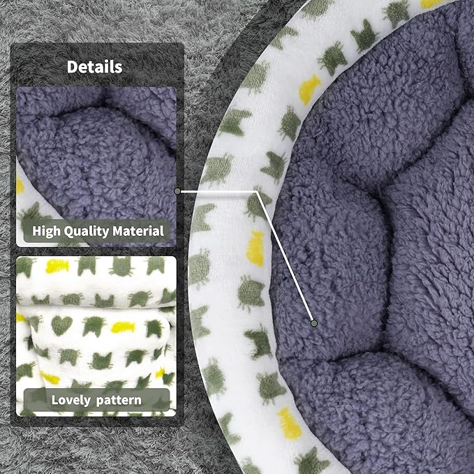 Super Soft Small Dog & Cat Bed, Anti-Anxiety Puppy Cuddler, Cozy Round Fluffy - Image 6