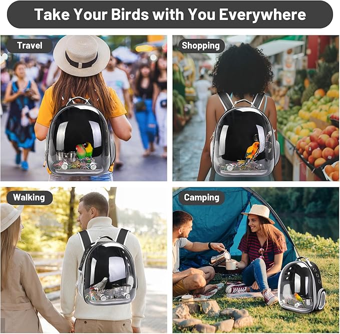 Bird Backpack Carrier, Travel Bird Cage - Image 8