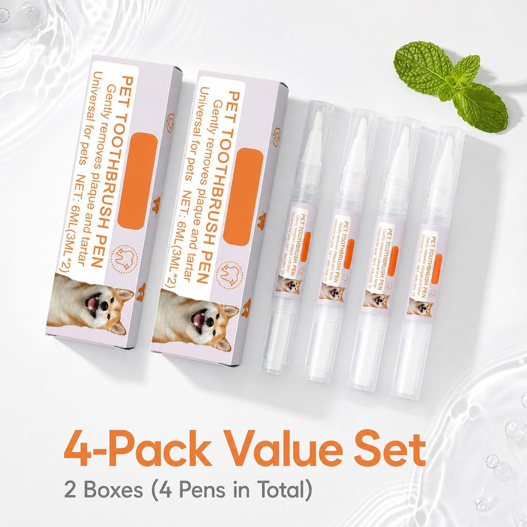 Dog Teeth Cleaning Pen - Plant-Based Pet Plaque Remover for Dogs & Cat