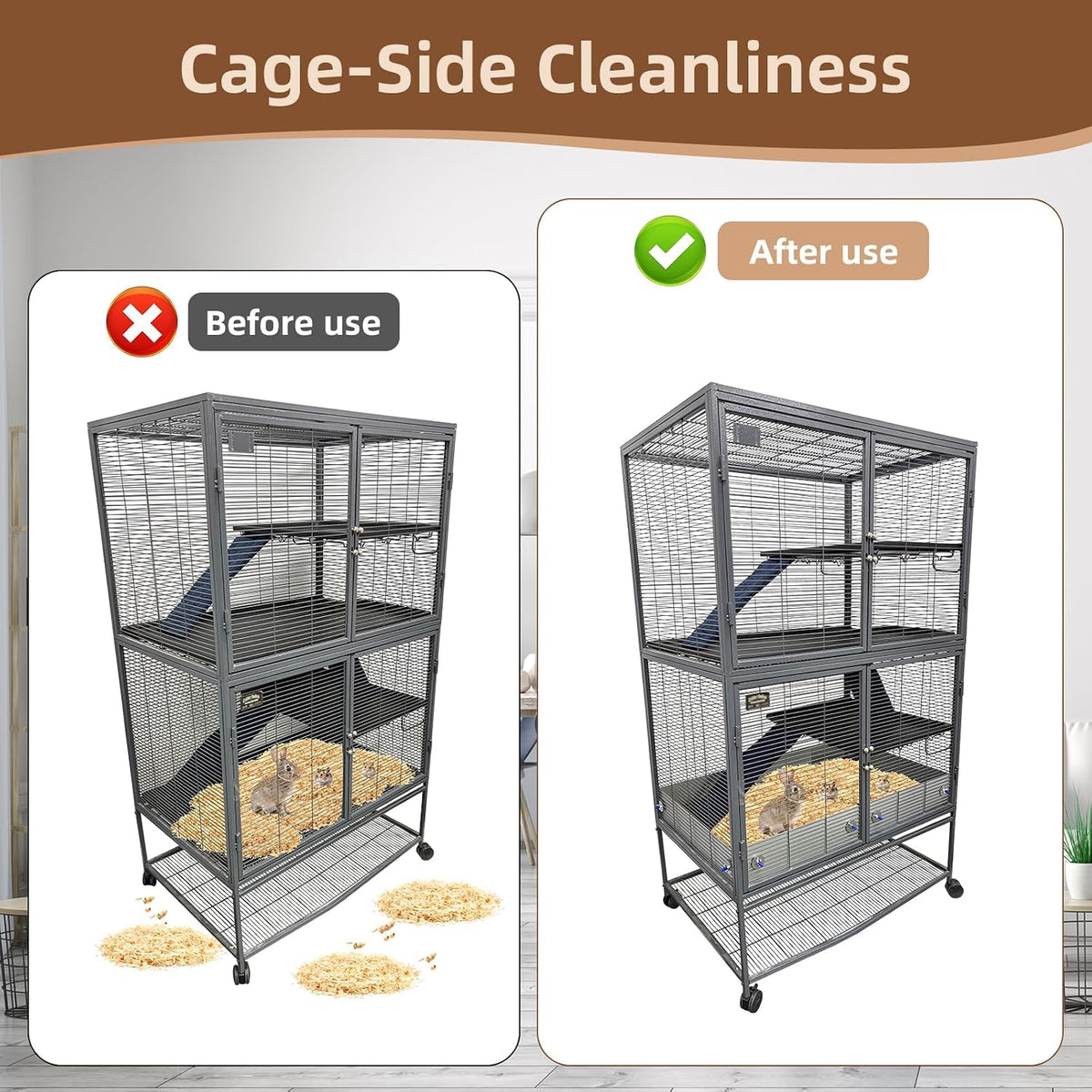 Anti-Rust Aluminum Scatter Guards for Ferret & Critter Nation Cages