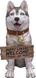 DWK Front Porch Dog Outdoor Welcome Sign Decorative Statue | Cute Dog Welcome by DWK