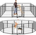 Dog Playpen Outdoor Extra Wide 12 Piece Panels Heavy Duty Dog Fence 32" Height by Committedtobetterpetlife