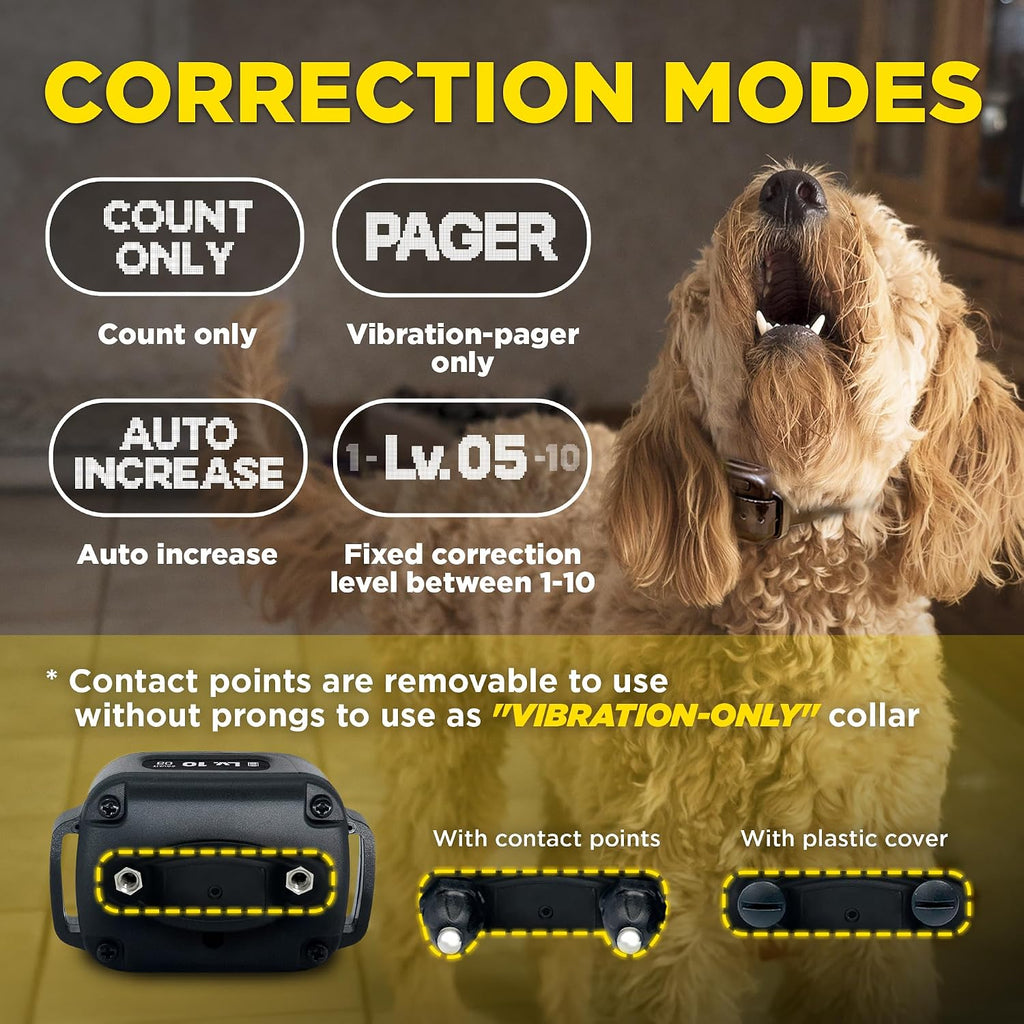 Dogtra Smart NOBARK Detects Whining and Barking, 33 ft Range App for Notifications, E-Collar, Behavior Report, Waterproof IPX9K, Compact Size for 10 lb Dogs, Triple Detection Accuracy