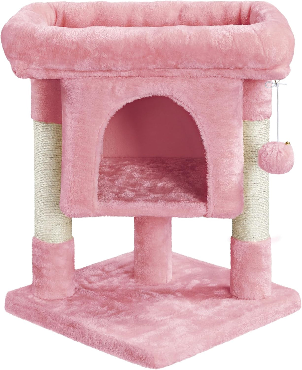 Yaheetech Cat Bed with Scratching Post, 23.5in Sisal Cat Scratcher
