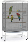 Bissap Bird Cage Seed Catcher, 90-118‘’ Universal Birdcage Net Nylon 31.8'' H by Bissap