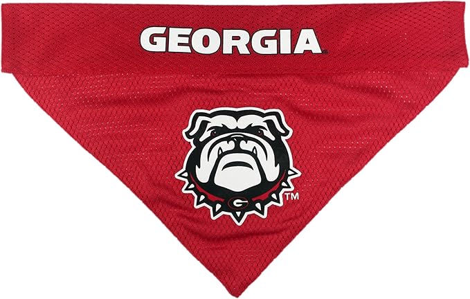 Pets First Collegiate Pet Accessories, Reversible Bandana, Georgia Bulldogs - Image 2