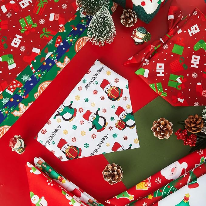 Abbylike 50 Pieces Christmas Dog Bandanas Bulk Xmas Bandanas - Image 5