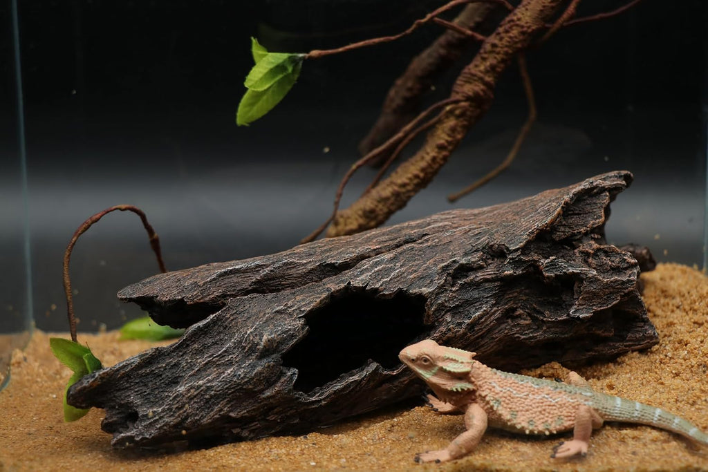 AQUA KT Reptile Hideout Terrarium Tree Trunk Hollow Log Cork Bark for Snake