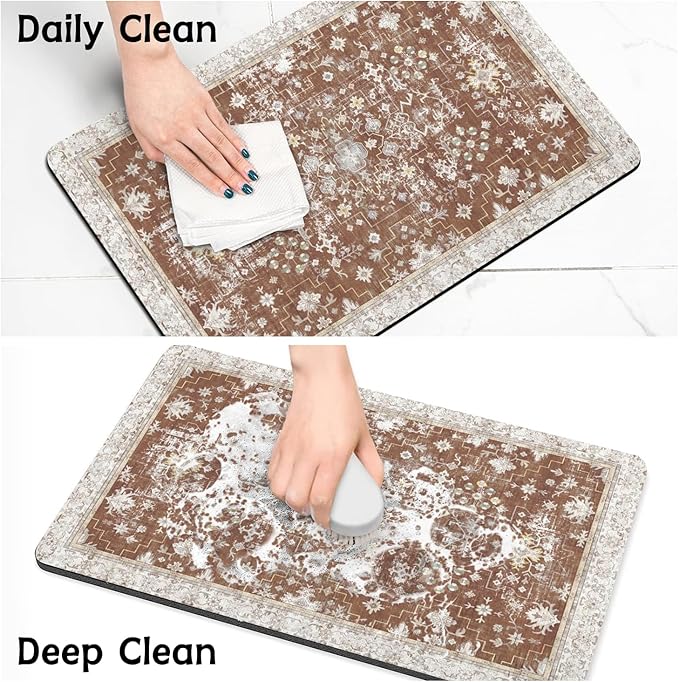 Pet Food Mats for Floor, Absorbent Dog Mat for Food and Water Dispenser Mat - Image 7