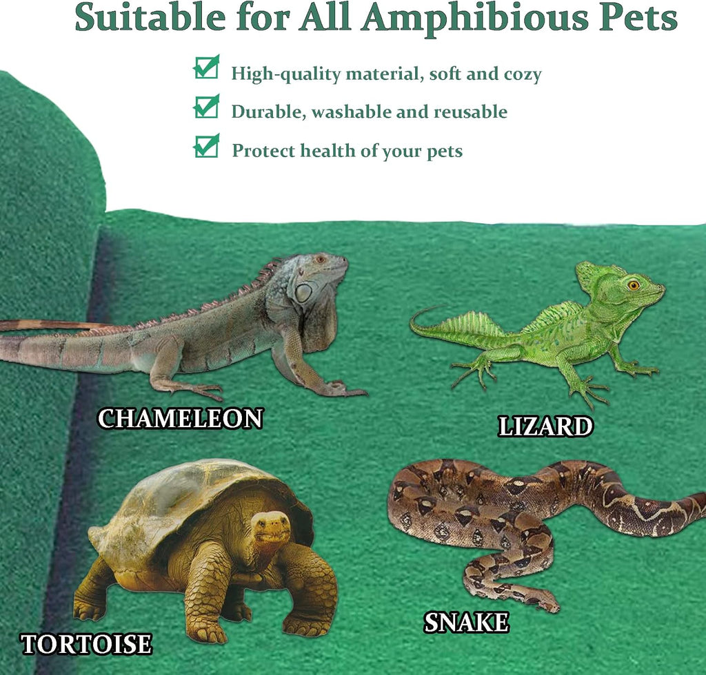 Tfwadmx 47.2" X 23.6" Reptile Carpet Large Mat Substrate Liner Bedding Reptile Supplies for Terrarium Lizards Snakes Bearded Dragon Gecko Chamelon Turtles Iguana