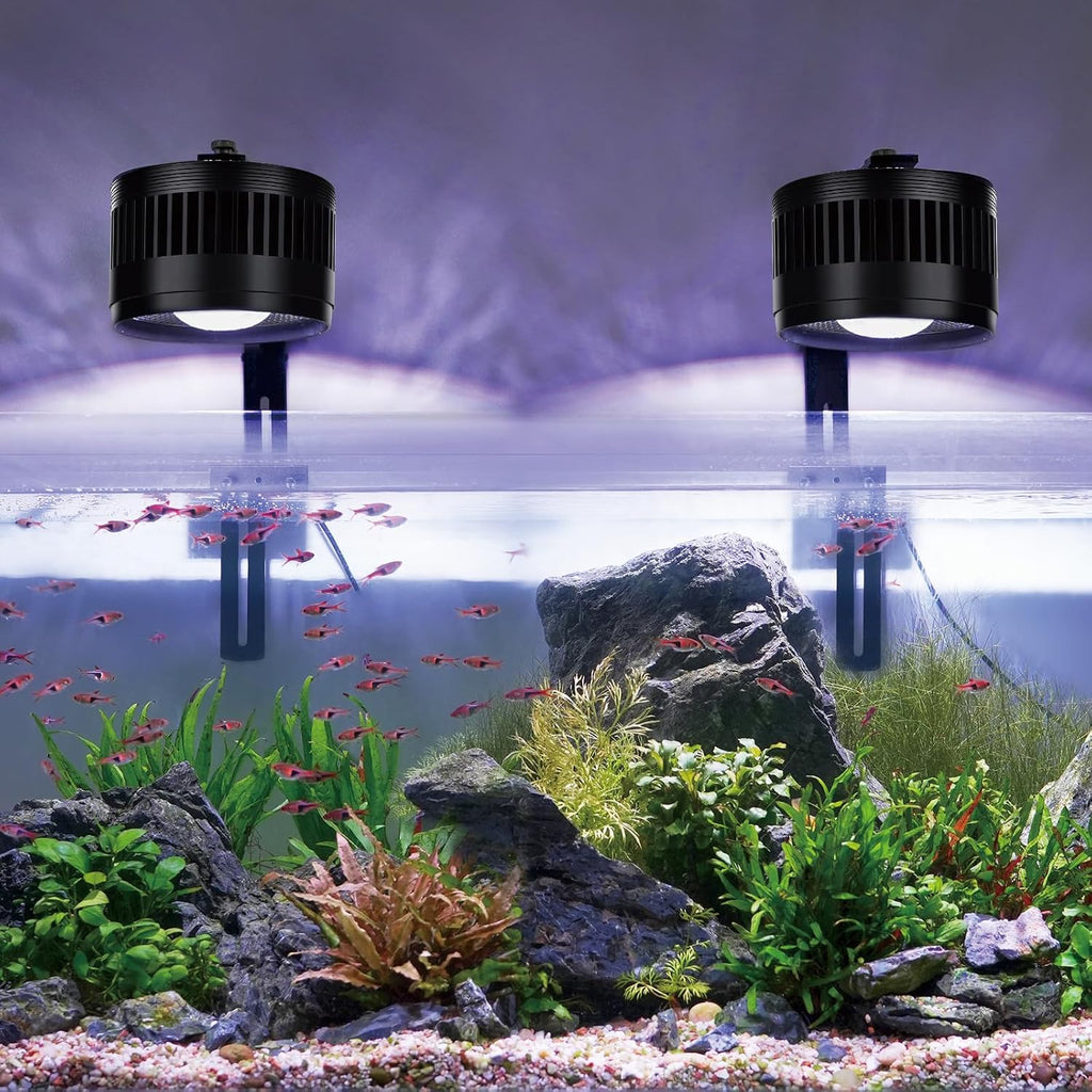 AQQA Aquarium Clip-On Stream Light with Controller, LED Fish Tank Light