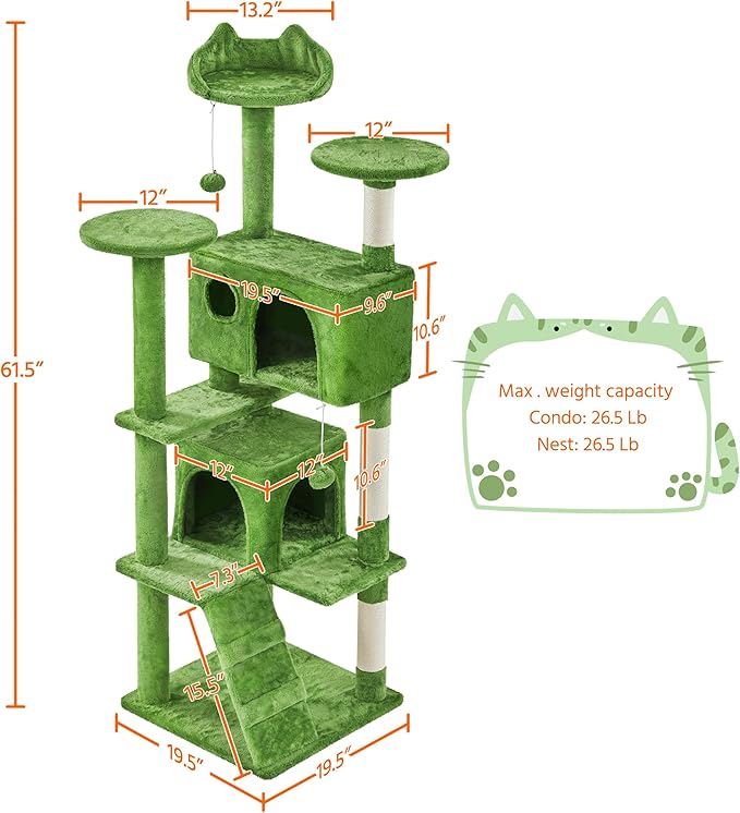 Yaheetech 62in Cat Tree Cat Tower - Image 7