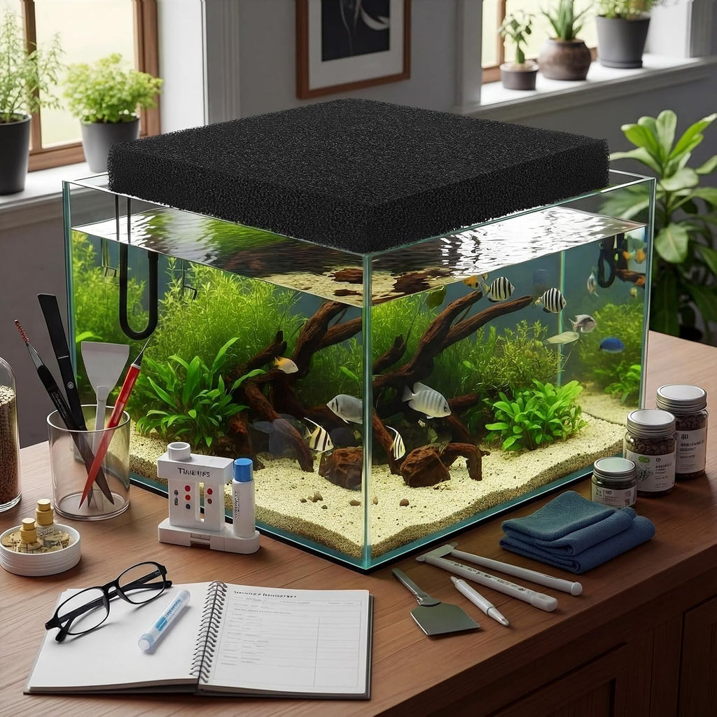 2 Pcs 10"x10"x2" Aquarium Bio Sponge Filter Pad Filter Media