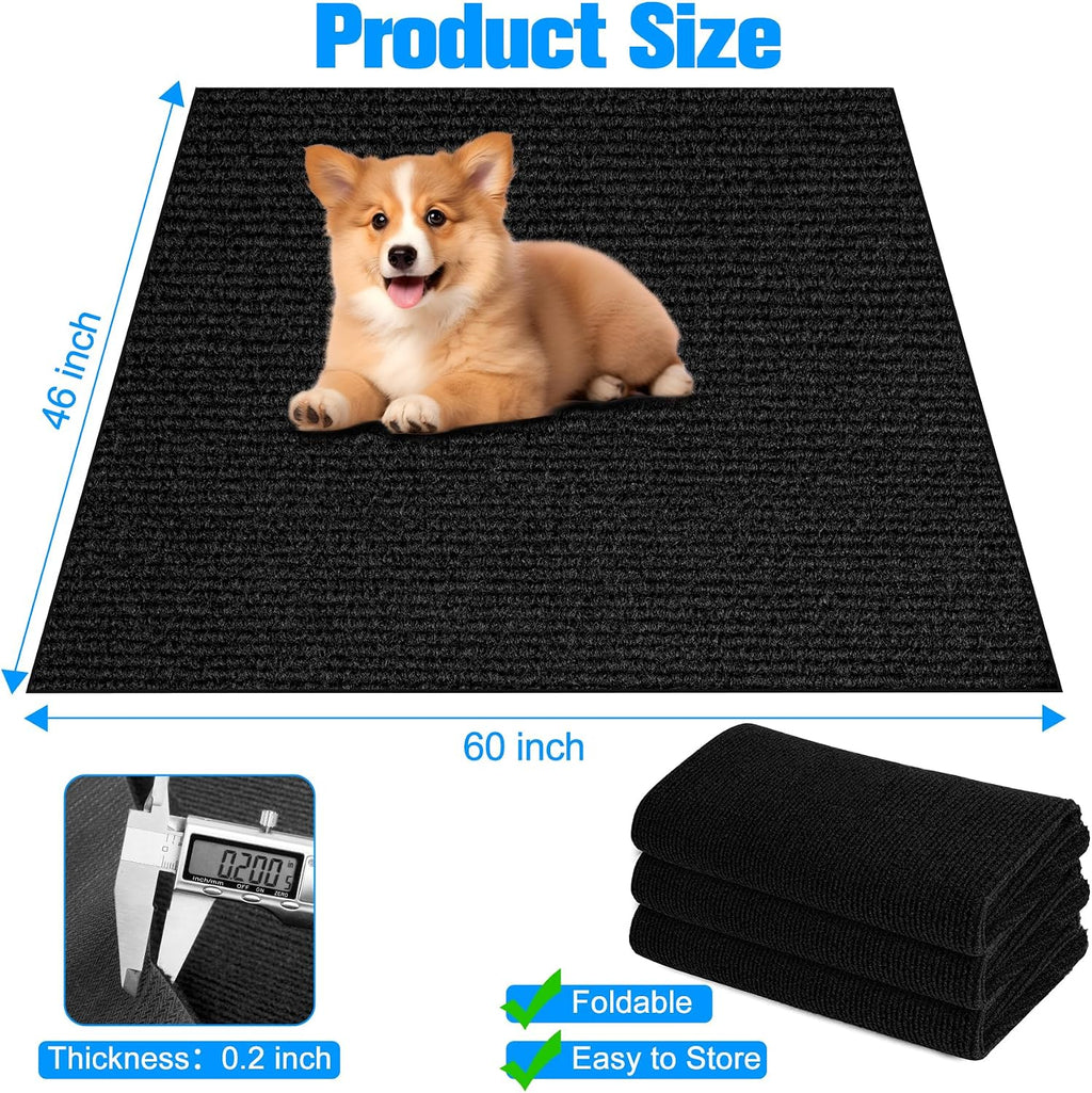 Dog Crate Mat, 60" x 46" Extra Large Dog Playpen Mat, Non-Slip Kennel Mat