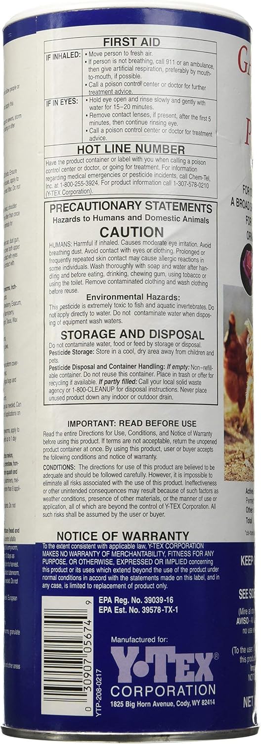 (3 Pack) Y-Tex Poultry Dust 2 Pounds Each