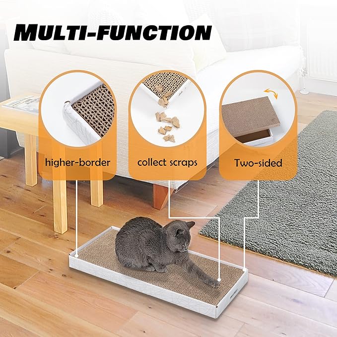Cardboard Scratcher Pad Scratching Post:Smartbean 3PCS Cat Cardboard, Cat - Image 3