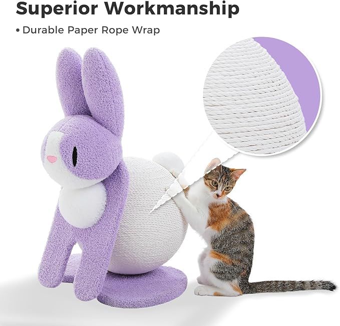 Cute Cat Scratching Post- Bunny Style, Cat Scratcher Toy - Image 3